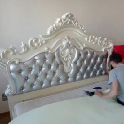 Перетяжка изголовья кровати