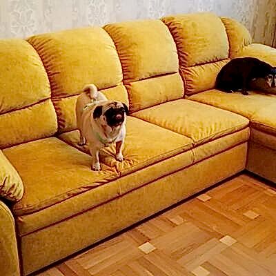 Перетяжка углового дивана